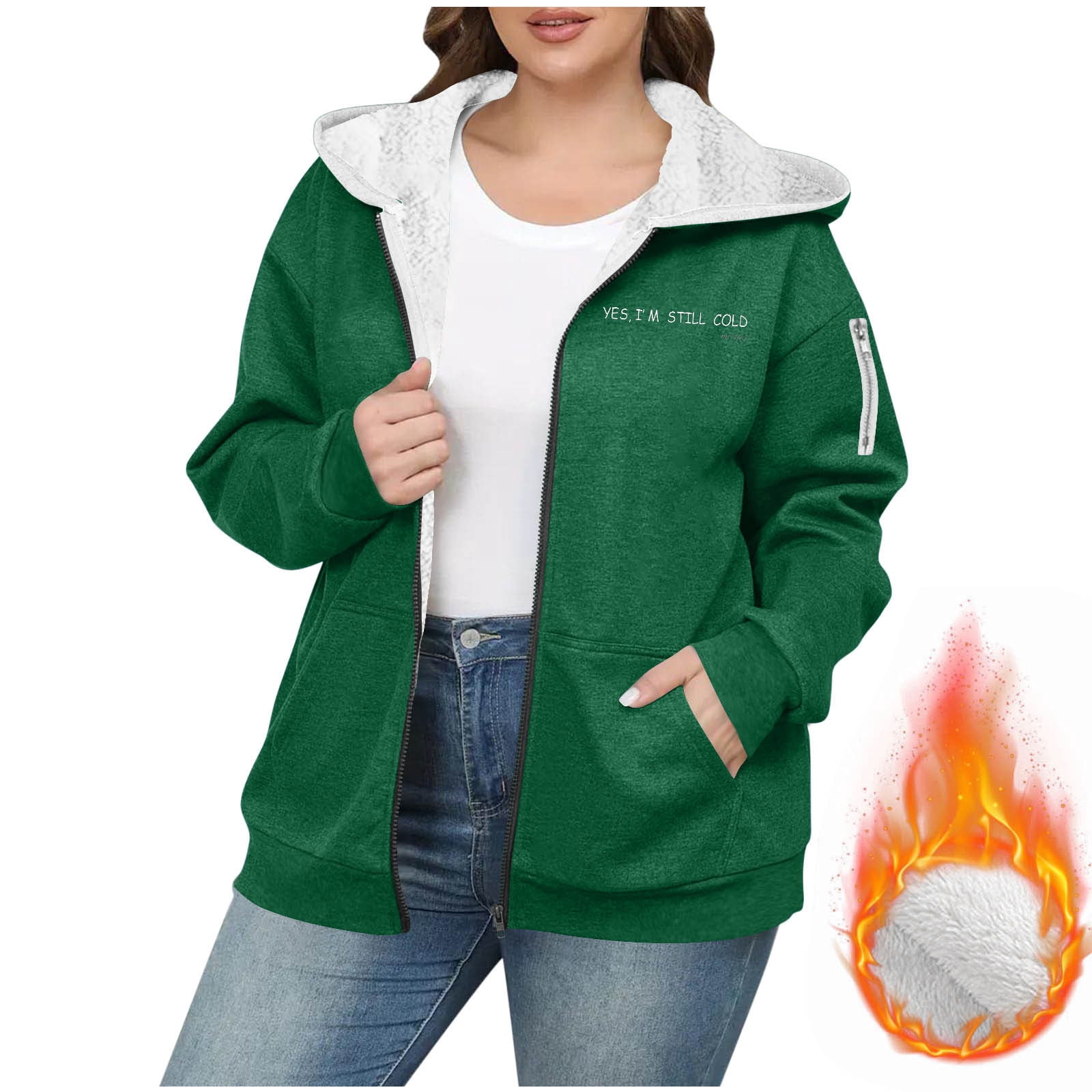 Fleece Lined Hooded Jacket for Women - Lidia main image 0