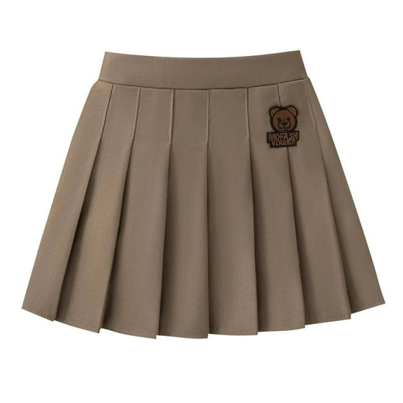 Felirenzacia Kids Girls Skater Skirt High Waisted Pleated Mini Skort Breathable Athletic School Uniform Skirt with Elastic Waist