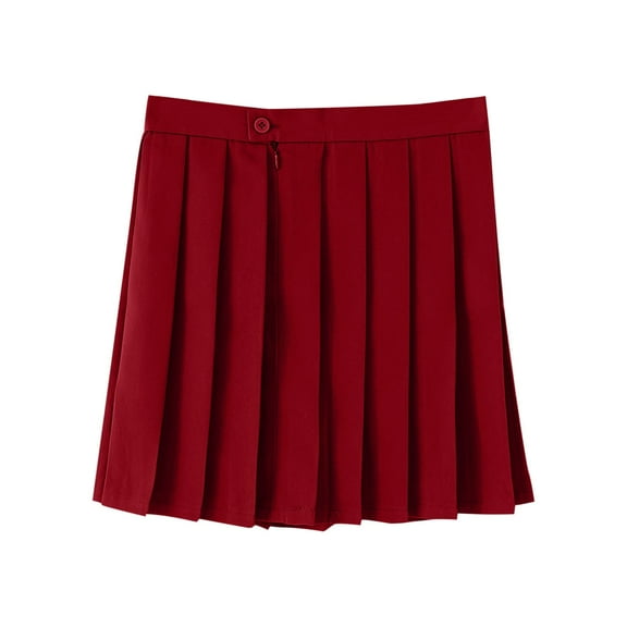 Felirenzacia Kids Girls Skater Skirt High Waisted Pleated Mini Skort Breathable Athletic School Uniform Skirt with Elastic Waist