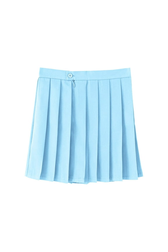 Kids Girls Skater Skirt High Waisted Pleated Mini Skort Breathable Athletic School Uniform Skirt with Elastic Waist
