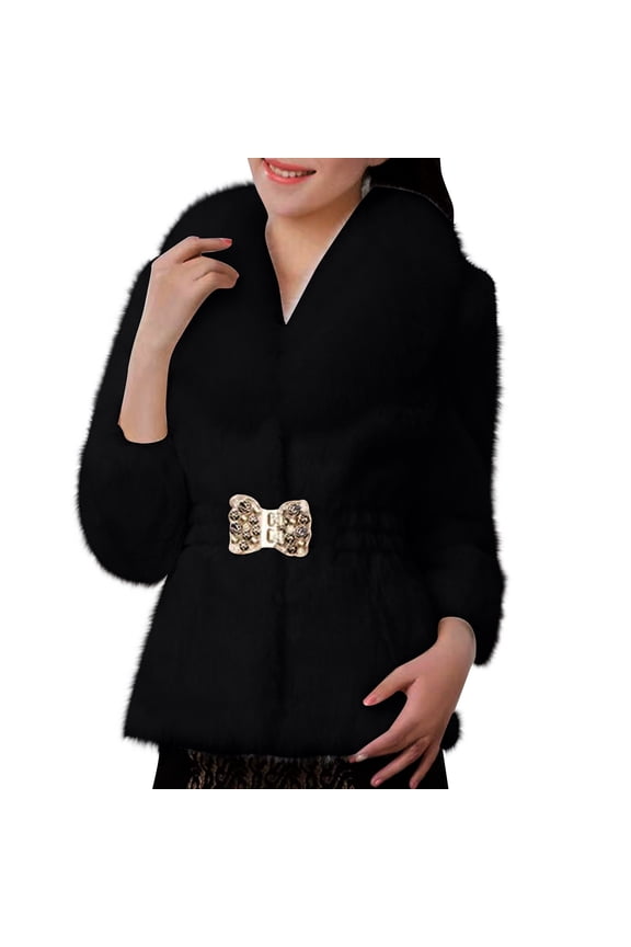 Luxury Faux Fur Coat for Women Winter Fur Coat Wedding Party Fur Stole Wraps for Evening Dresses