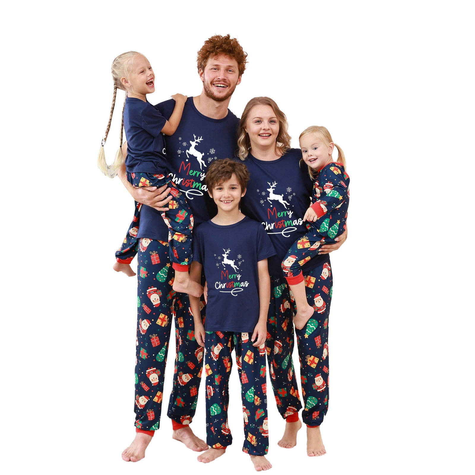 Felirenzacia Family Christmas Pajamas Matching Sets Xmas PJs Print Top ...
