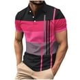 thumbnail image 1 of Felirenzacia Men’s Everyday Active Polo Shirt, Soft Knit Breathable Short Sleeve Golf Top, Pink,XL, 1 of 3