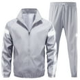 thumbnail image 1 of Felirenzacia Men's Hooded Athletic Tracksuit Casual 2 Pieces Suits Color Block Hoodies and Sweatpants Set, 1 of 3