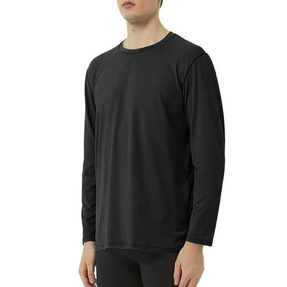 Felirenzacia Men's Long Sleeve Shirts, Casual Stretchy Basic Layered Sweatshirts for Fall Winter