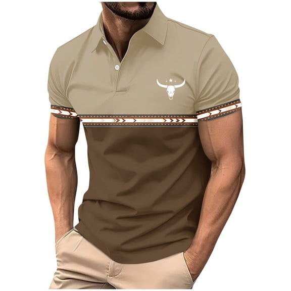 Felirenzacia Men’s Moisture Wicking Polo, Short Sleeve Odor Control Performance Shirt, Coffee,2XL