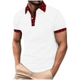 thumbnail image 1 of Felirenzacia Men’s Performance Golf Polo Shirt, Short Sleeve Stretch Fit Moisture Control Top, White,M, 1 of 5