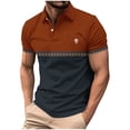 thumbnail image 1 of Felirenzacia Men’s Performance Polo Shirt, Short Sleeve Moisture Wicking Stretch Golf Top, Red,L, 1 of 5