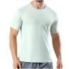 Felirenzacia Men's Quick Dry Short Sleeve Crewneck Solid Color Tees, Moisture Wicking Active T-Shirts for Gym