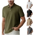 thumbnail image 1 of Felirenzacia Men’s Slim Fit Performance Polo, Short Sleeve Cooling Mesh Jacquard Textured Golf Shirt, Army Green,S, 1 of 8