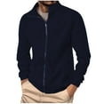 thumbnail image 1 of Felirenzacia Men's Slim Fit Sweatshirt Zip Up Hoodie Warm Winter Fleece Ribbed Jacket Thick Sherpa Lining Casual Wear, 1 of 7