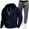 thumbnail image 1 of Felirenzacia Men's Tracksuits 2 Piece Outfits Sweatsuits for Men Long Sleeve Track suits Athletic Half Zip Active Sports Sets, 1 of 6