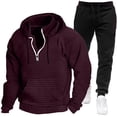 thumbnail image 1 of Felirenzacia Men's Tracksuits 2 Piece Outfits Sweatsuits for Men Long Sleeve Track suits Athletic Half Zip Active Sports Sets, 1 of 6
