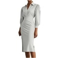thumbnail image 1 of Felirenzacia Midi Dress for Women Pencil Dress Fashion Wear-to-Work Dress Elegant Church Dress High Waist Outfits, 1 of 6