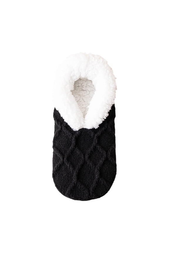 Non Slip Fuzzy Sherpa Fleece Slipper Socks with Grippers, Cute Fluffy Animal Pattern Ankle Socks, Novelty Christmas Holiday Gift Socks