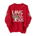 thumbnail image 1 of Felirenzacia Plus Size Women’s Valentine Hoodie Love Heart Print Long Sleeve Casual Comfy Pullover Top Romantic Holiday Outfit Women’s Fashion, Red,L, 1 of 6