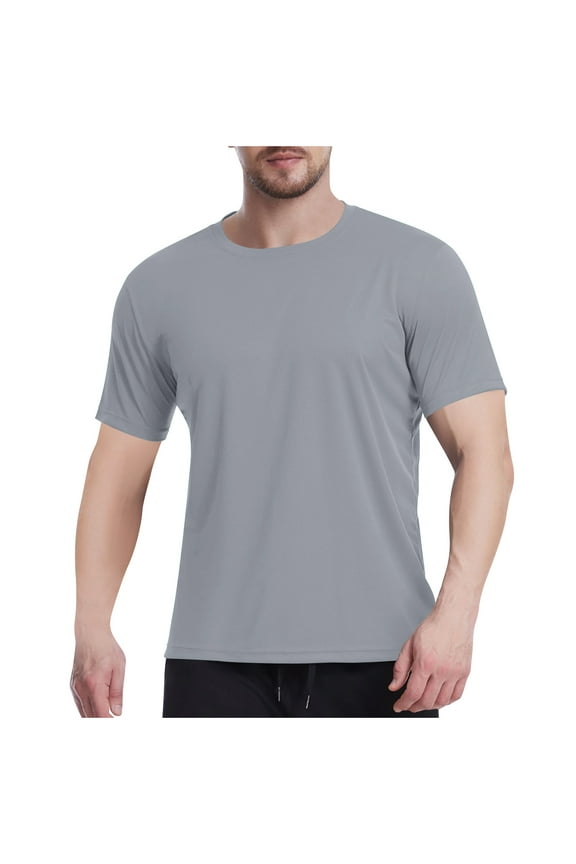 Running Shirts Men Sport Tops Quick Dry Gym Wicking Athletic T Shirts Fitness Tee Breathable Cool Workout Shirts