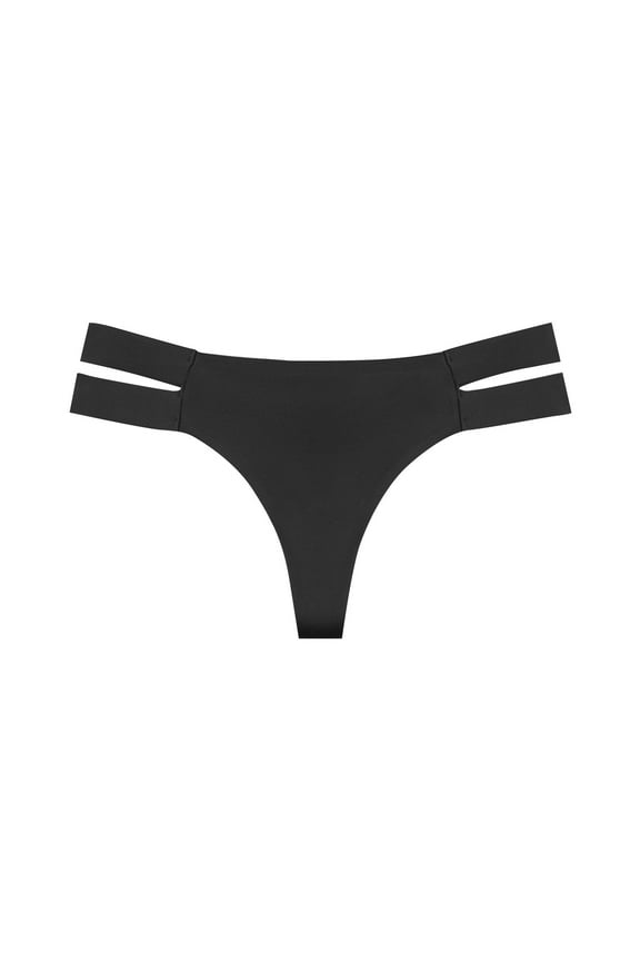 Seamless G-string Thongs for Women - No Show Thong Underwear Stretch Breathable Low Rise Panties