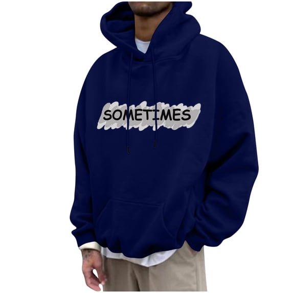 Felirenzacia Unisex Graphic Hoodie for Men Women, X Cross Print Long Cuffed Sleeve Hooded Pullover Sweatshirt,Navy,2XL