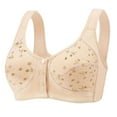 thumbnail image 1 of Felirenzacia Wireless Front Closure Bra for Women – Comfort Bralette with Front Snap Closing, Padded Full Coverage Everyday Support Floral Print, 1 of 2