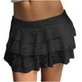 thumbnail image 1 of Felirenzacia Women'S Solid Color Short Yoga Wear Fitness Sports Tennis High-Waisted Double-Layer Shorts Black,L, 1 of 6