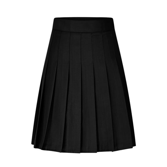 Felirenzacia Women's 20" Knee Length Skirts with Pockets Casual Basic Midi Skirt Stretchy High Waisted Skater Flared Pleated