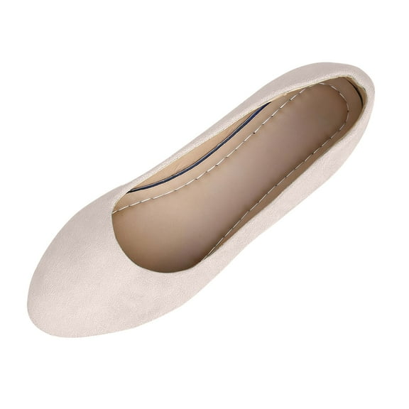 Felirenzacia Women’s Ballet Flats Shoes, Round Toe Slip-On Shoes, Matte Faux Suede Elegant Work Penny Shoes, Everyday Flats, Comfort Light Weight