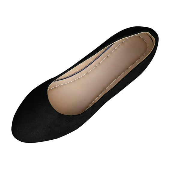 Felirenzacia Women’s Ballet Flats Shoes, Round Toe Slip-On Shoes, Matte Faux Suede Elegant Work Penny Shoes, Everyday Flats, Comfort Light Weight