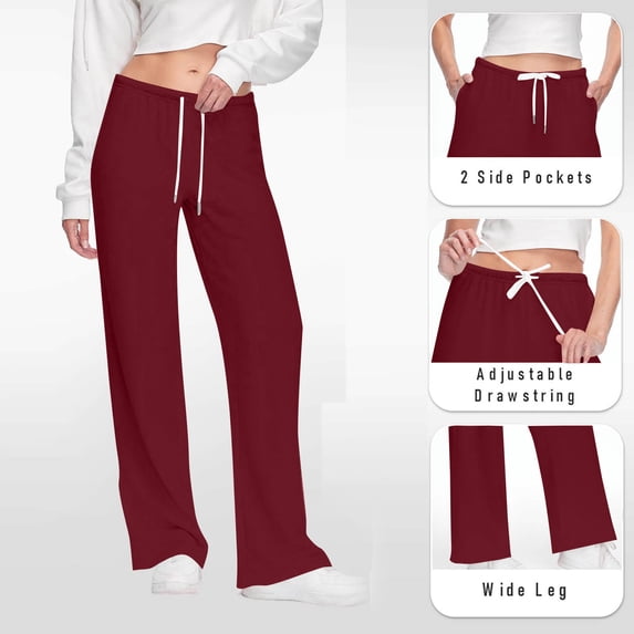 Felirenzacia Women's Casual Sweatpants, No Boundaies Open Botton Loose Jogger Pants for Active Gym Sports Wear