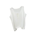 thumbnail image 1 of Felirenzacia Women's Cotton Unhemmed Button Front Tank, Wide Strap Round Neck Comfy Seamless Tank,White,Free Size, 1 of 5