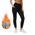 thumbnail image 1 of Felirenzacia Women's Fleeced High Waist Side Pockets Compression Tummy Control No See Through Opaque Seamless Butt Lifting Workout Athletic Pro Leggings, 1 of 7