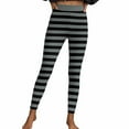 thumbnail image 1 of Felirenzacia Women's Halloween Striped Leggings Stretchy Printed Legging Tights Hight Waisted Yoga Pants Halloween Pajama Pants, 1 of 7