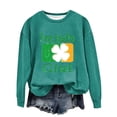 thumbnail image 1 of Felirenzacia Women’s Holiday Sweatshirt St. Patrick’s Day Lucky Clover Graphic Pullover Tops Casual Cozy Daily Shirts, Multicolor,XL, 1 of 4