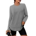 thumbnail image 1 of Felirenzacia Women's Long Sleeve Undershirt, Moist Wicking Quick Dry Active Sweatshirts, Athletic Fitted Pullover Tops for Gym Yoga Hiking Layered Shirt, Size: S-3XL, 1 of 7