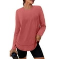 thumbnail image 1 of Felirenzacia Women's Long Sleeve Undershirt, Moist Wicking Quick Dry Active Sweatshirts, Athletic Fitted Pullover Tops for Gym Yoga Hiking Layered Shirt, Size: S-3XL, 1 of 7