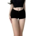 thumbnail image 1 of Felirenzacia Women's Low Rise Denim Shorts Y2k Stretch Mini Jean Shorts Streetwear,Black,XL, 1 of 6