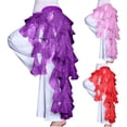 thumbnail image 1 of Felirenzacia Women's Mesh Sequin Layered Skirt, Long Tulle Dance Skirt, Purple,Free Size, 1 of 5
