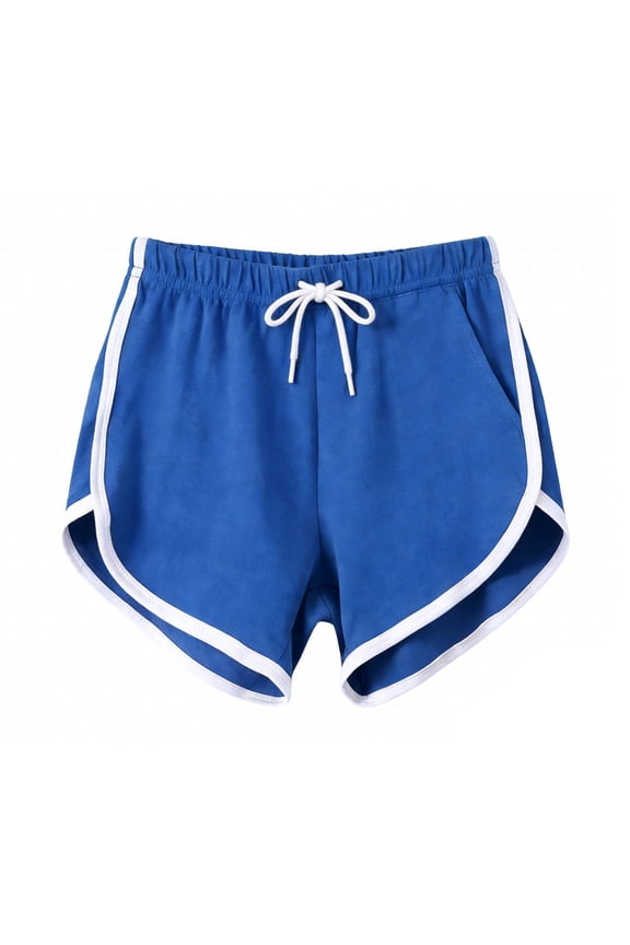 Women's Mesh Shorts 3 Inch Running Gym Athletic Workout Bodybuilding Booty Track Shorts Vintage Fitted Short with 2 Pockets Blue,M