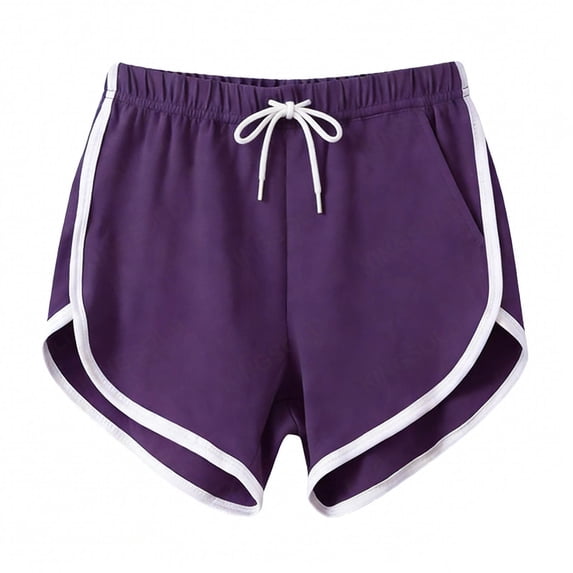 Felirenzacia Women's Mesh Shorts 3 Inch Running Gym Athletic Workout Bodybuilding Booty Track Shorts Vintage Fitted Short with 2 Pockets Purple,M