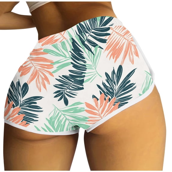 Felirenzacia Women's Mini Shorts Lounge Wear Printed Comfy Sexy Lightweight Yoga Shorts Multicolor,M