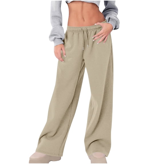 Felirenzacia Women's Open-Bottom Fleece Sweatpants, Standard Fit, Midweight