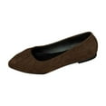 thumbnail image 1 of Felirenzacia Women’s Pointed Toe Faux Suede Flats Slip-On Shoes, Pleated Ballet Flat Dress Shoes, Comfort Work Shoes, Walking Shoes, 1 of 7