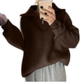 thumbnail image 1 of Felirenzacia Women’s Quarterd Zip knit Pullover, Soft Ribbed Knit Sweater Sweashirts, Fall Winter Tunic Tops, 1 of 4