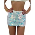thumbnail image 1 of Felirenzacia Women's Sequin Short Bodycon Pencil Mini Skirt Sexy Sparkly Skirt Glitter Shiny Skirt, Sky Blue,L, 1 of 6