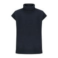 thumbnail image 1 of Felirenzacia Women’s Sleeveless Turtleneck Sweater Vest, Soft Knit Mock Neck Pullover Top, 1 of 5