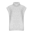 thumbnail image 1 of Felirenzacia Women’s Sleeveless Turtleneck Sweater Vest, Soft Knit Mock Neck Pullover Top, 1 of 5