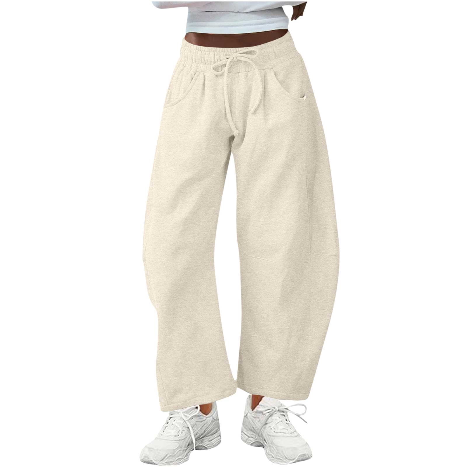 Felirenzacia Women's Sweatpant,Barrel Wide Leg Pants, Casual