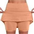 thumbnail image 1 of Felirenzacia Women's Tennis Golf Skirts High Waisted with Pockets Inner Shorts for Athletic Skorts Sports Running Pickleball,Orange,M, 1 of 5