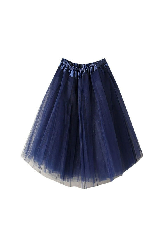 Women’s Tulle Skirt, Knee-Length Tutu , Satin Elastic Waist, Layered Ballet Style, Formal Ballet Dance Wear for Women