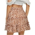 thumbnail image 1 of Felirenzacia Women's Y2K Mini Skirt, Floral Tiered Ruffled Hem, Elastic Waist, Casual Shcool Wear for Teen Adult Women, 1 of 7